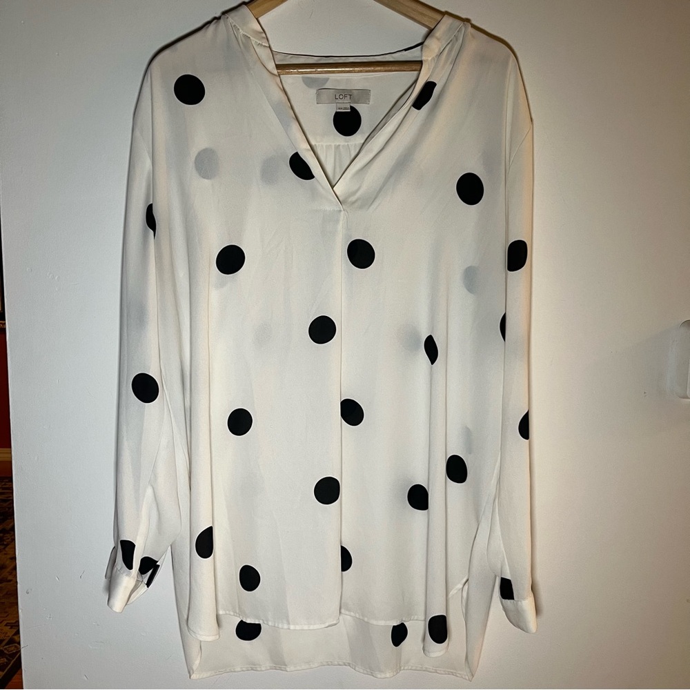 Ann Taylor LOFT Polka Dot Blouse